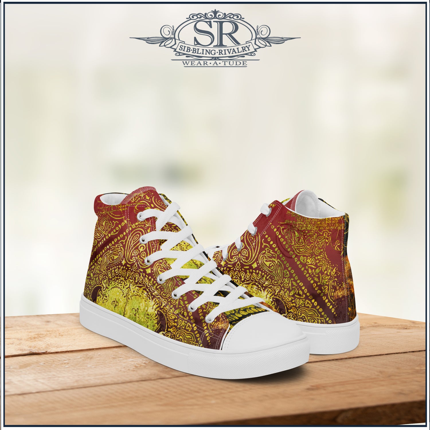Rusted Reaper mens high top shoes with a vintage grunge feel for the Rock Star. Bold footwear with a distinctive urban style. Alternative foot wear