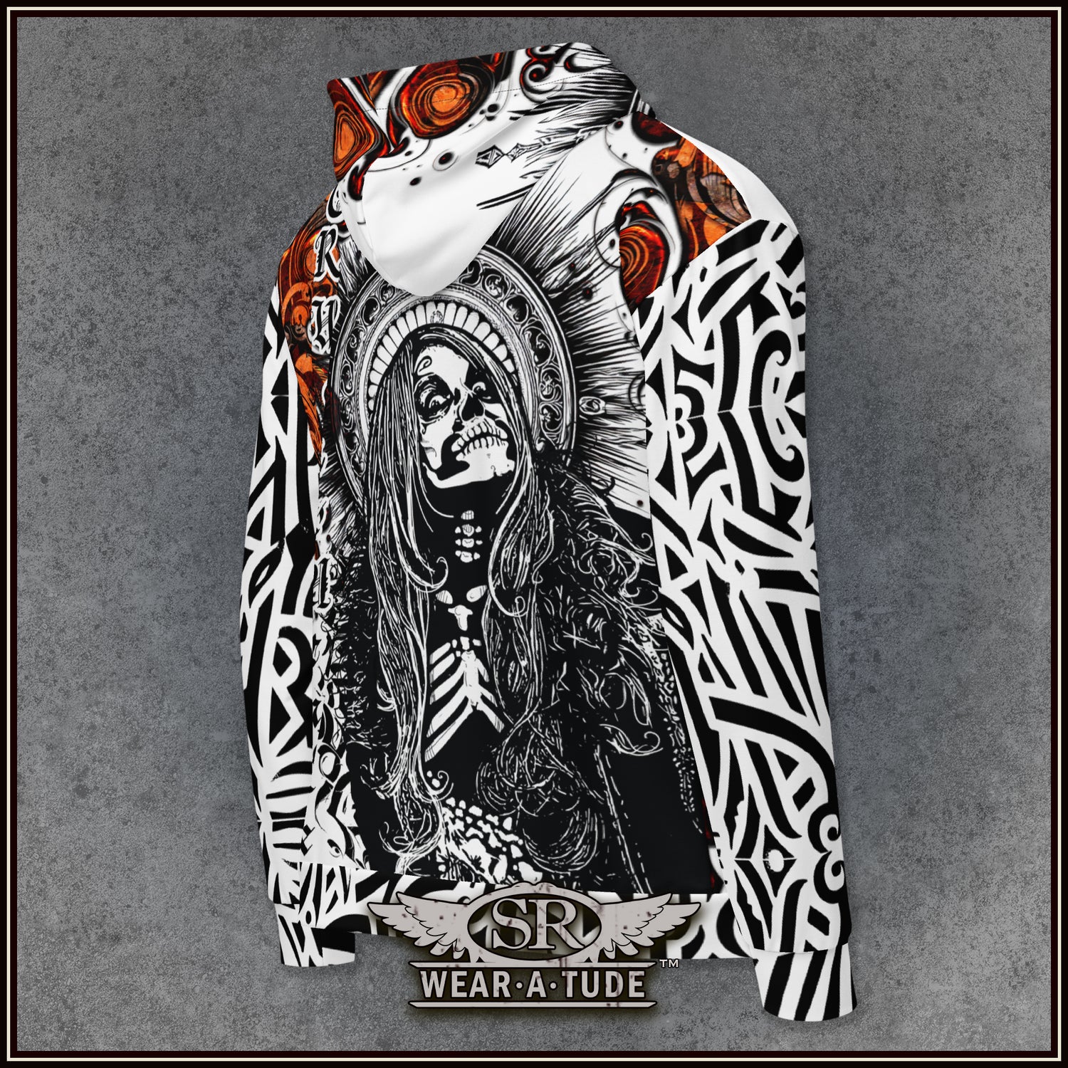 Santa Rebelde (Holy Rebel), zip hoodie