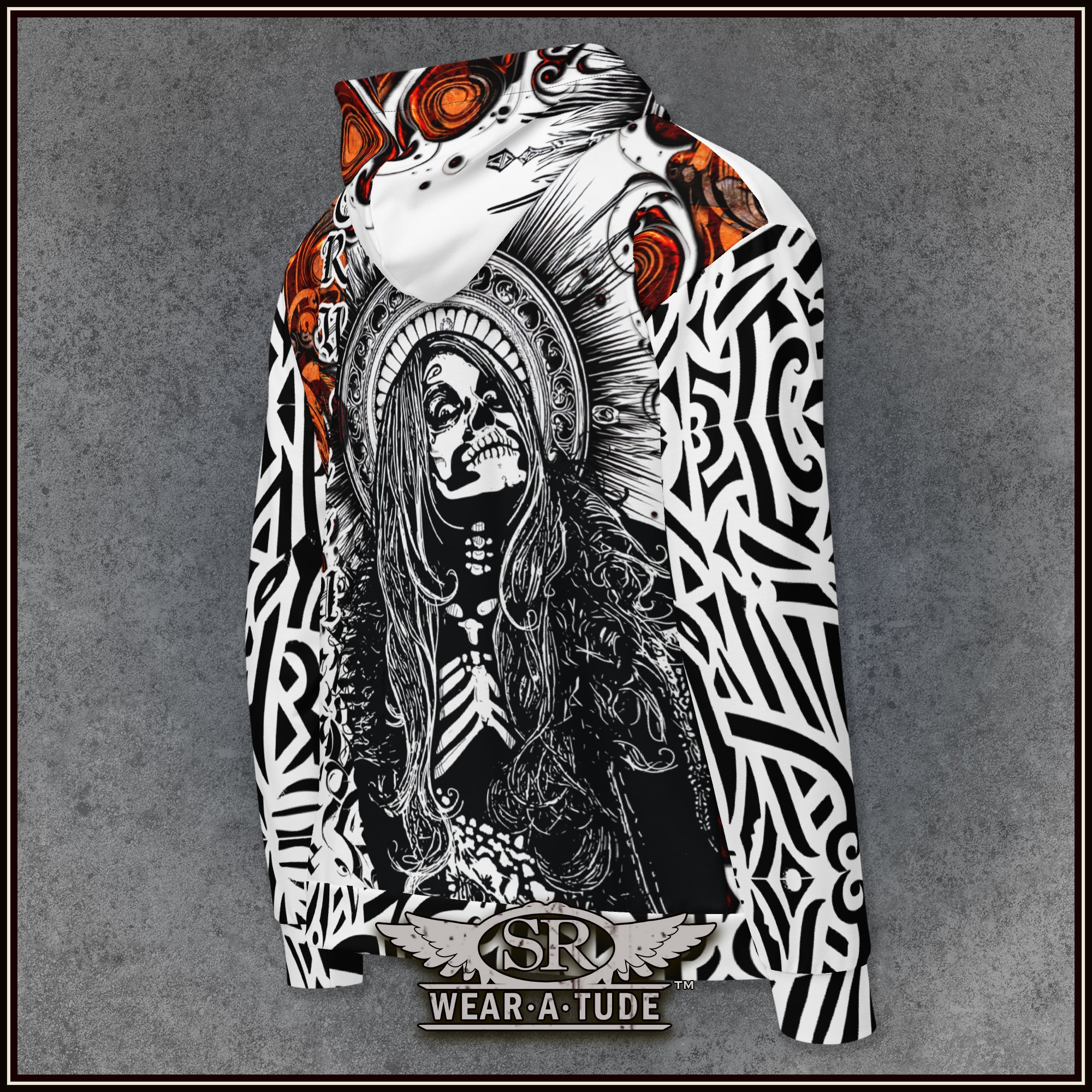 Santa Rebelde (Holy Rebel), zip hoodie