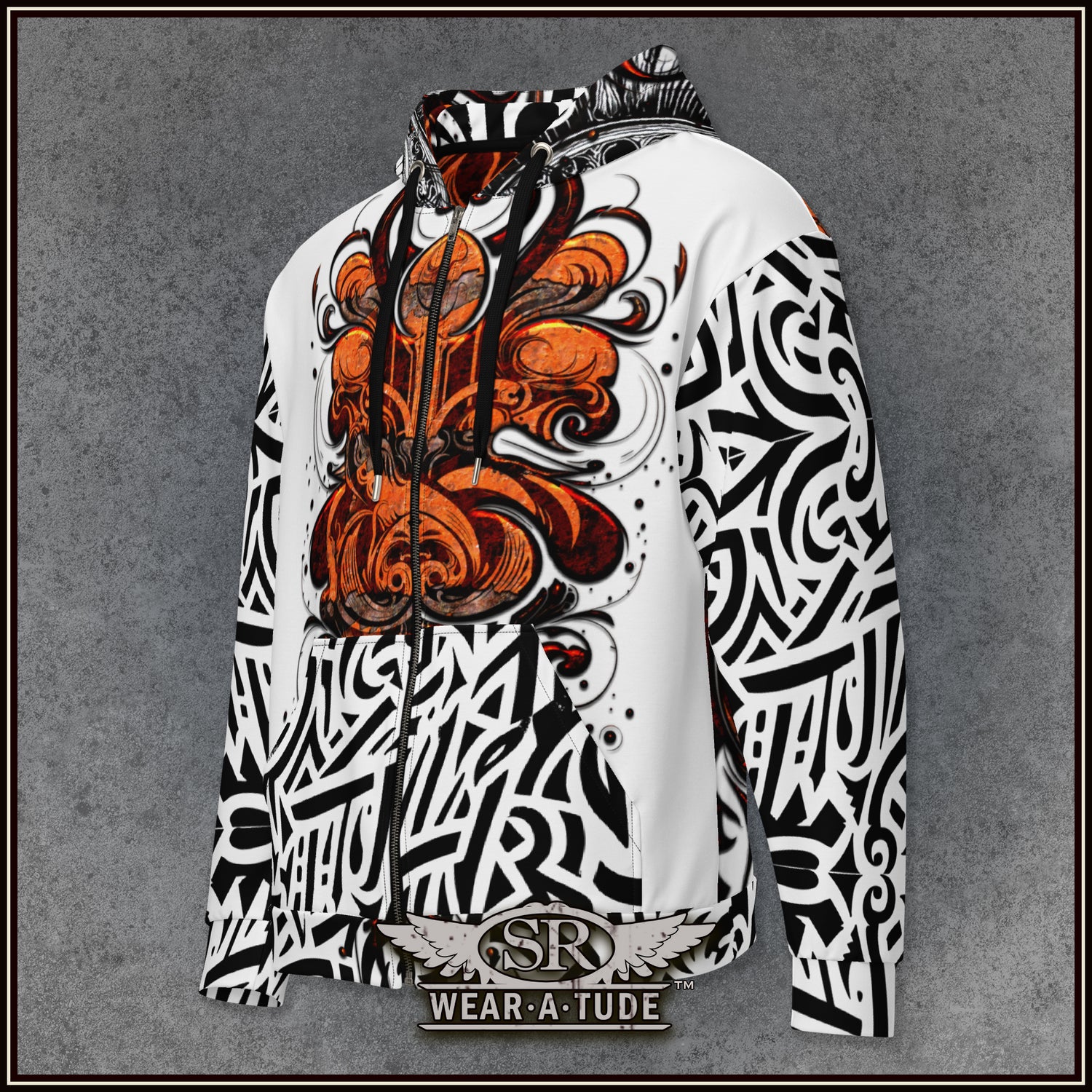 Santa Rebelde (Holy Rebel), zip hoodie