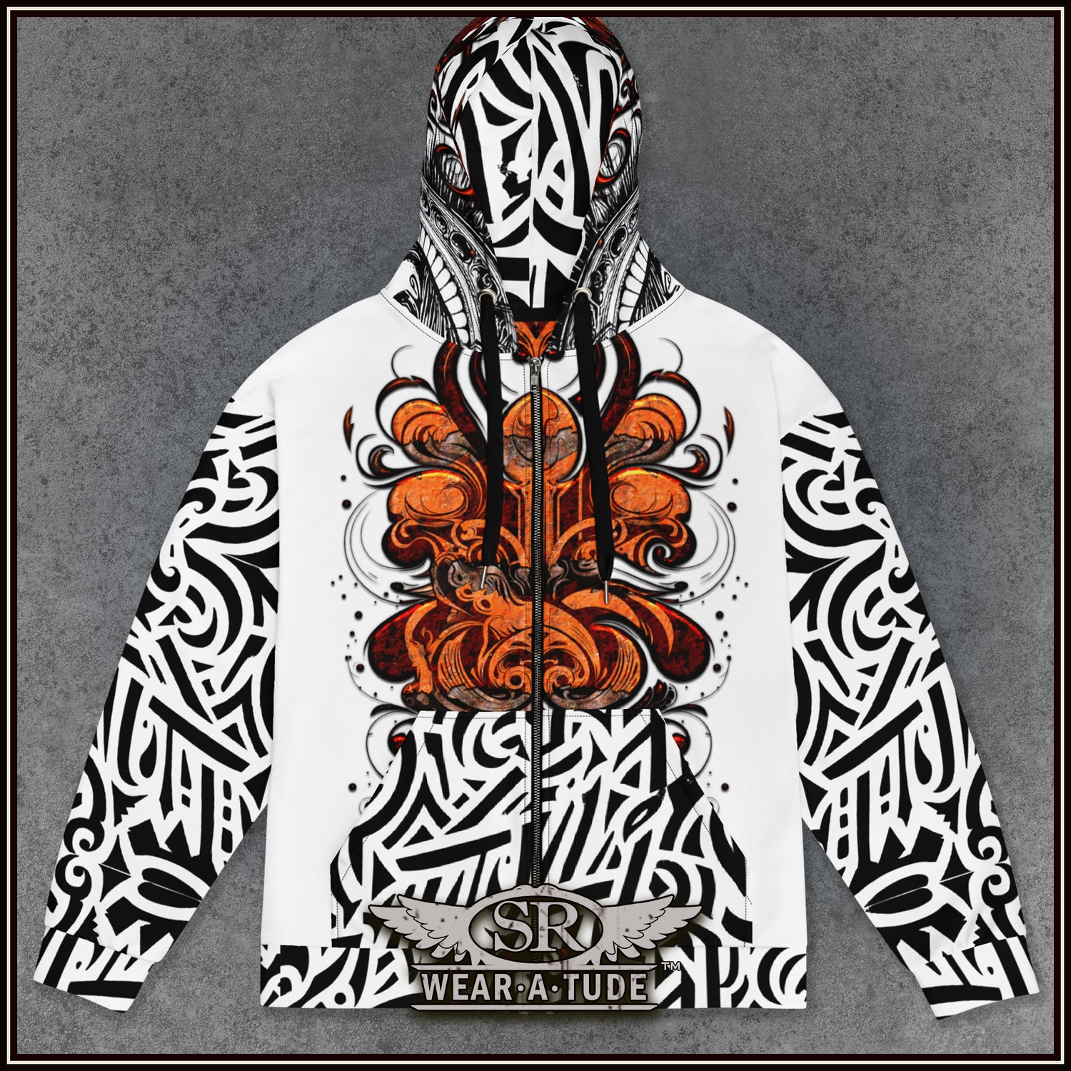 Santa Rebelde (Holy Rebel), zip hoodie