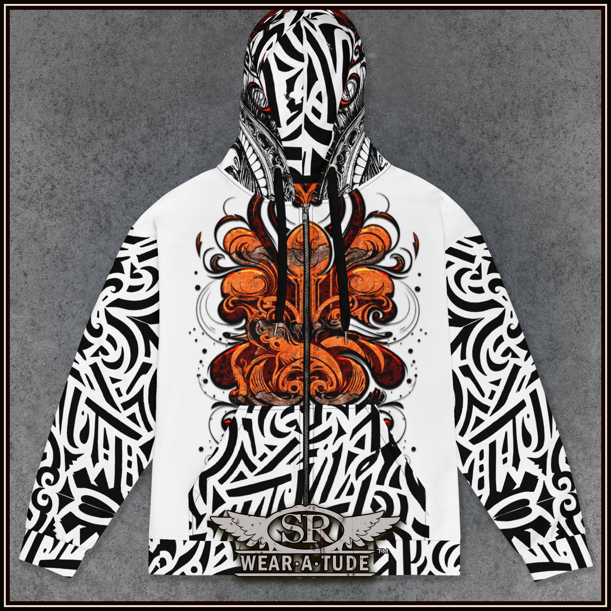 Santa Rebelde (Holy Rebel), zip hoodie