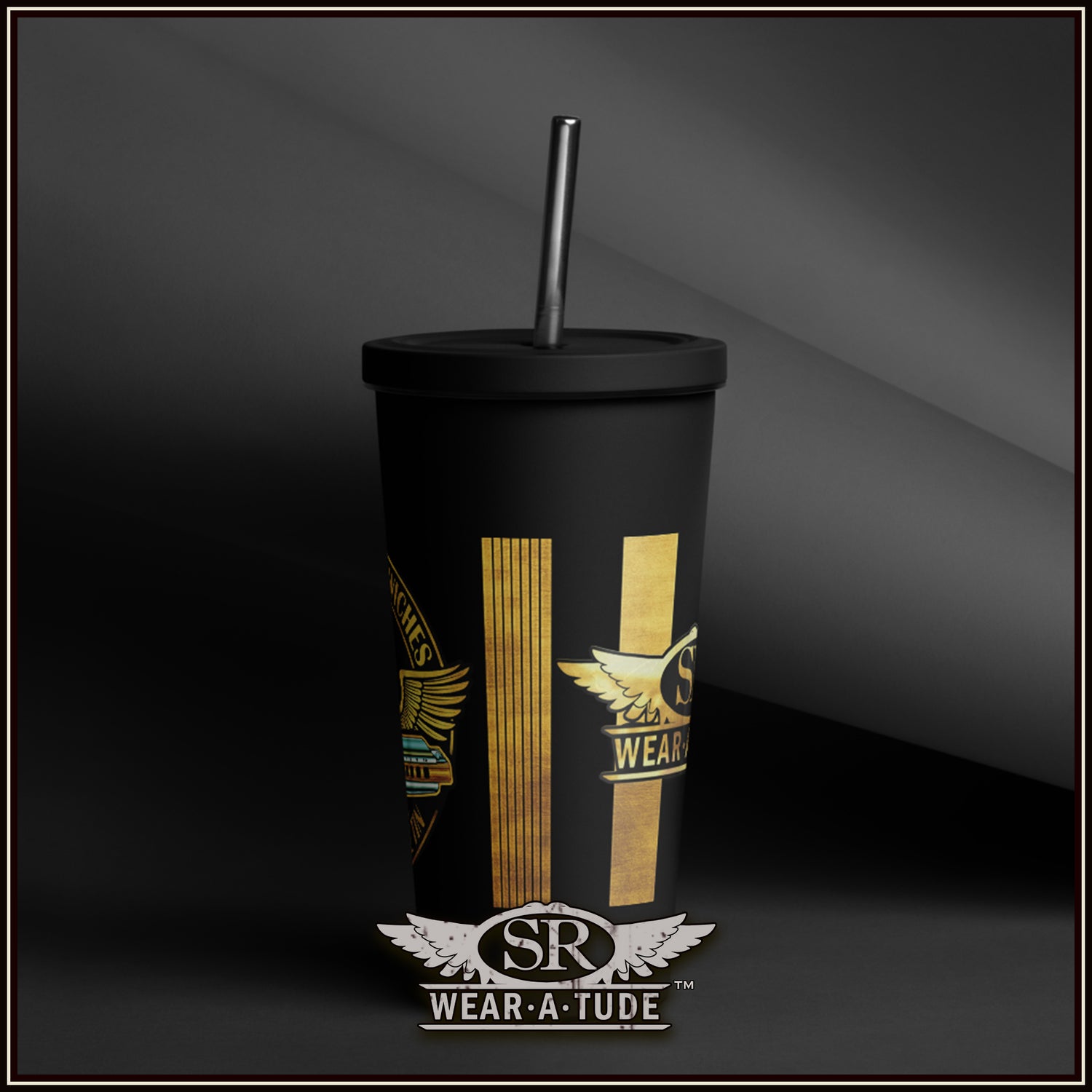 Tin Sandwich Insulated tumbler with a straw