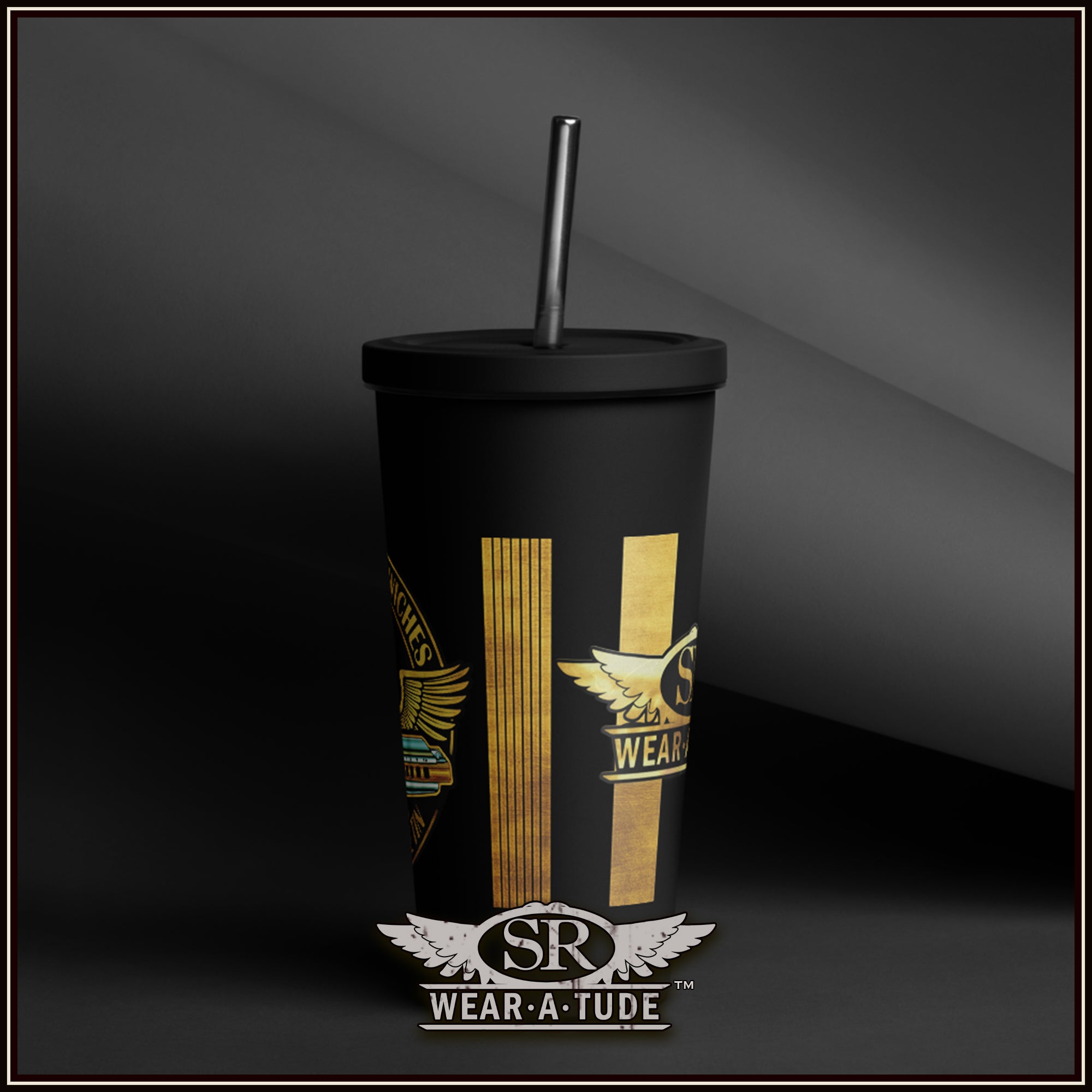 Tin Sandwich Insulated tumbler with a straw