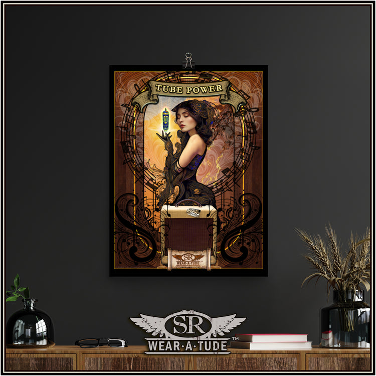 Looking for a vintage style of old-world art? Sib.Bling Rivalry Design has created that look just for you. A brushed metal look with an Art Nouveau style for your home adds class to your environment. This high-resolution image featuring a skull with tentacles trimmed with intricate marble pillars will look epic on any wall.<br>Our museum-quality posters are made on thick matte paper. Add a wonderful accent to your room and office with these quality posters from SR Wear Atude.<br>