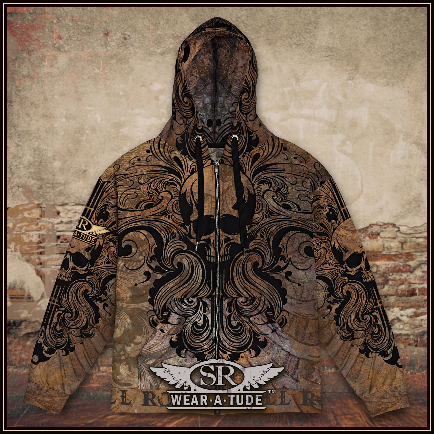 Vintage Rebel zip hoodie - SIB.BLING RIVALRY
