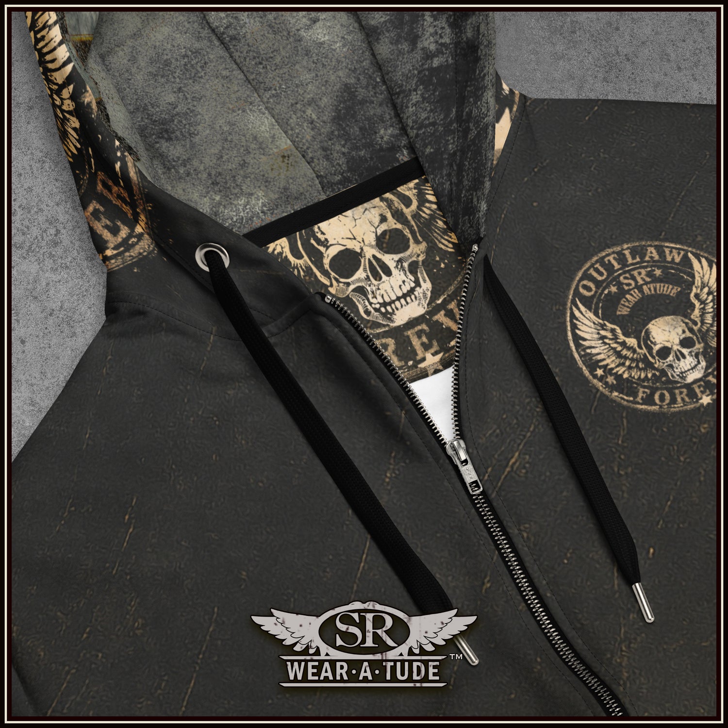Winged Death zip hoodie - SIB.BLING RIVALRY