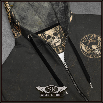 Winged Death zip hoodie - SIB.BLING RIVALRY