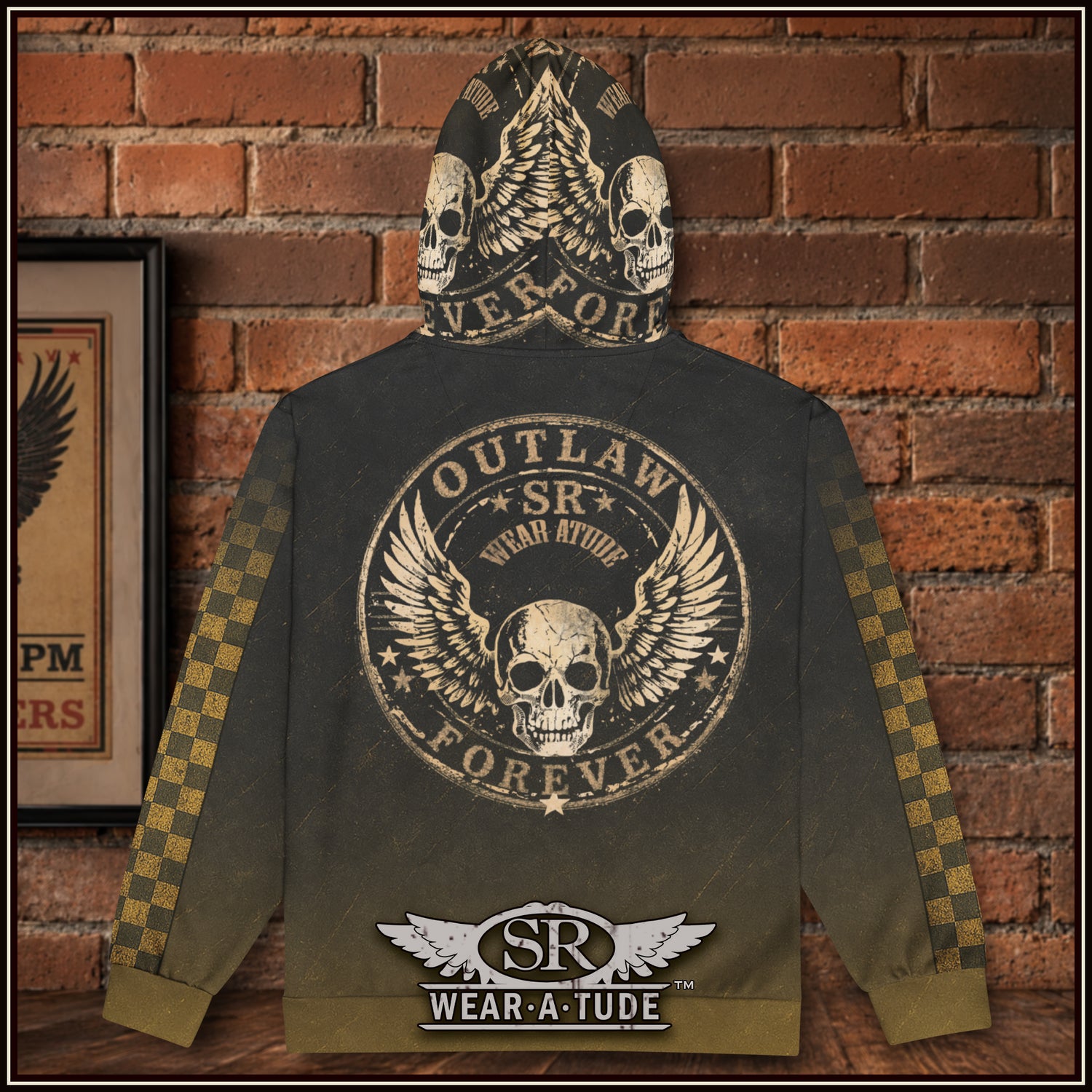 Winged Death zip hoodie - SIB.BLING RIVALRY