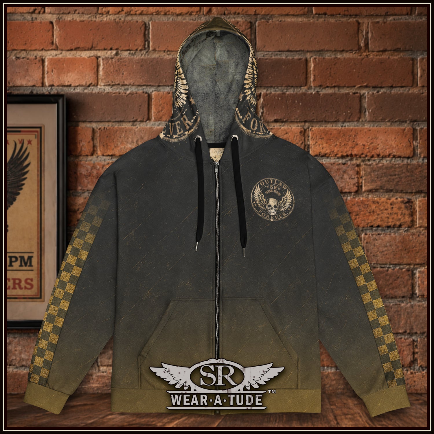 Winged Death zip hoodie - SIB.BLING RIVALRY