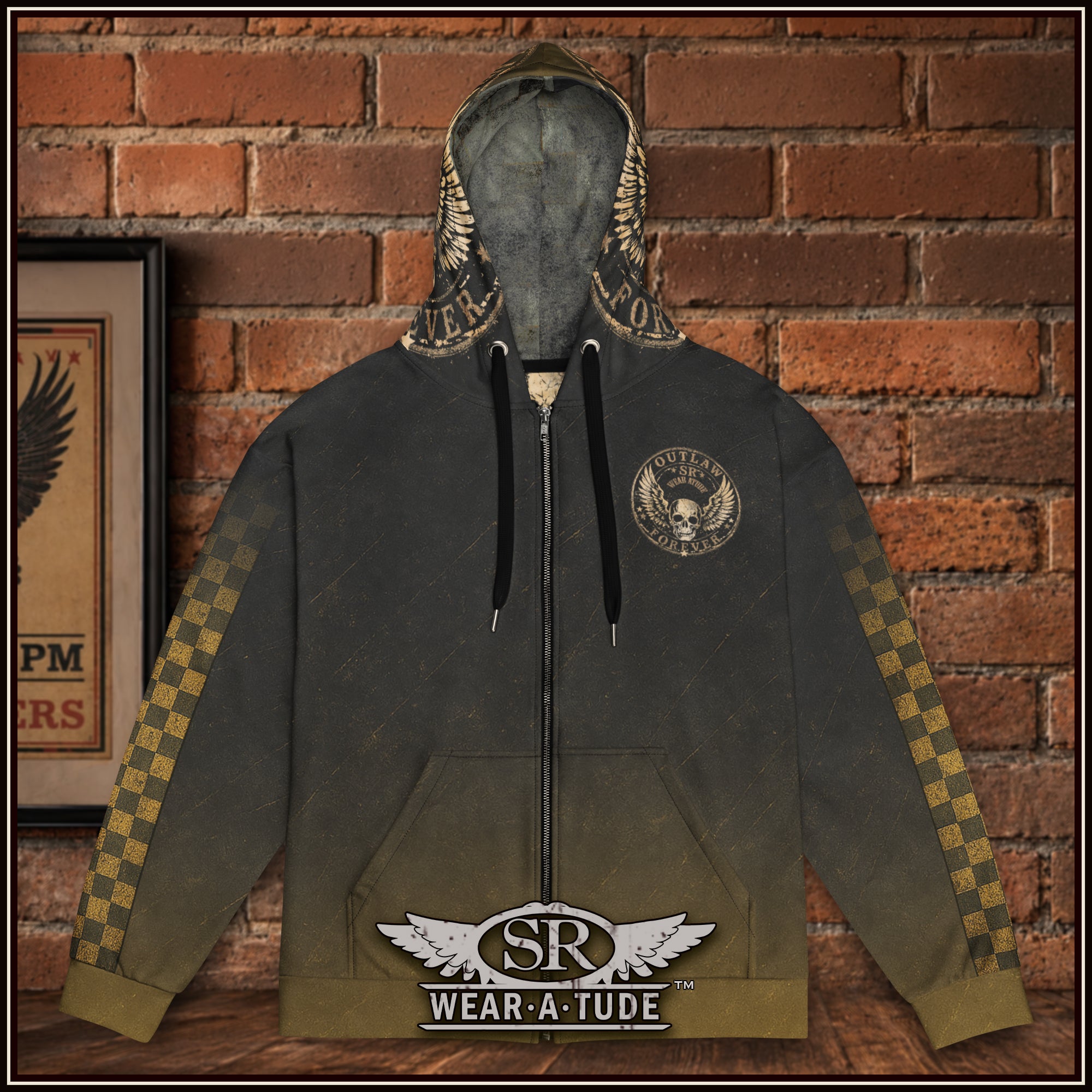 Winged Death zip hoodie - SIB.BLING RIVALRY