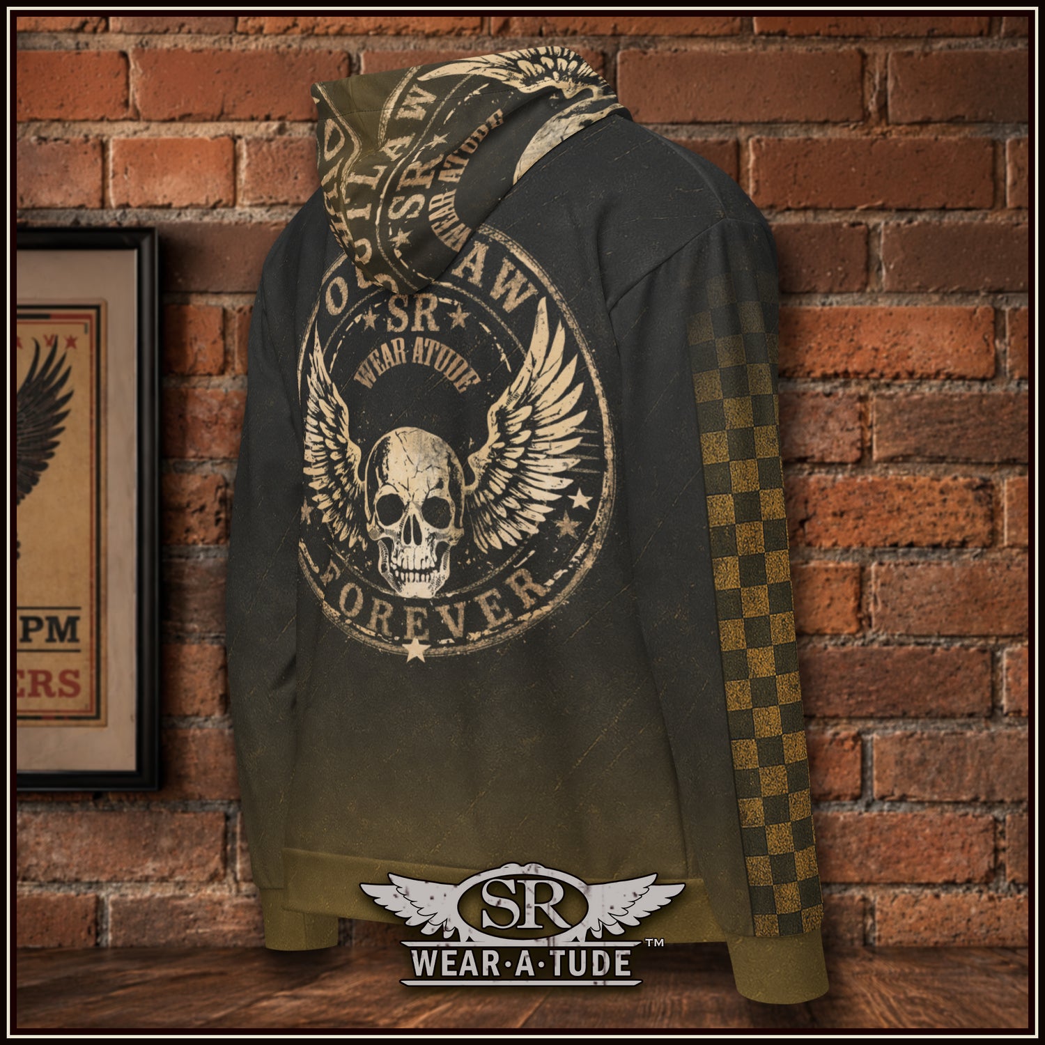 Winged Death zip hoodie - SIB.BLING RIVALRY