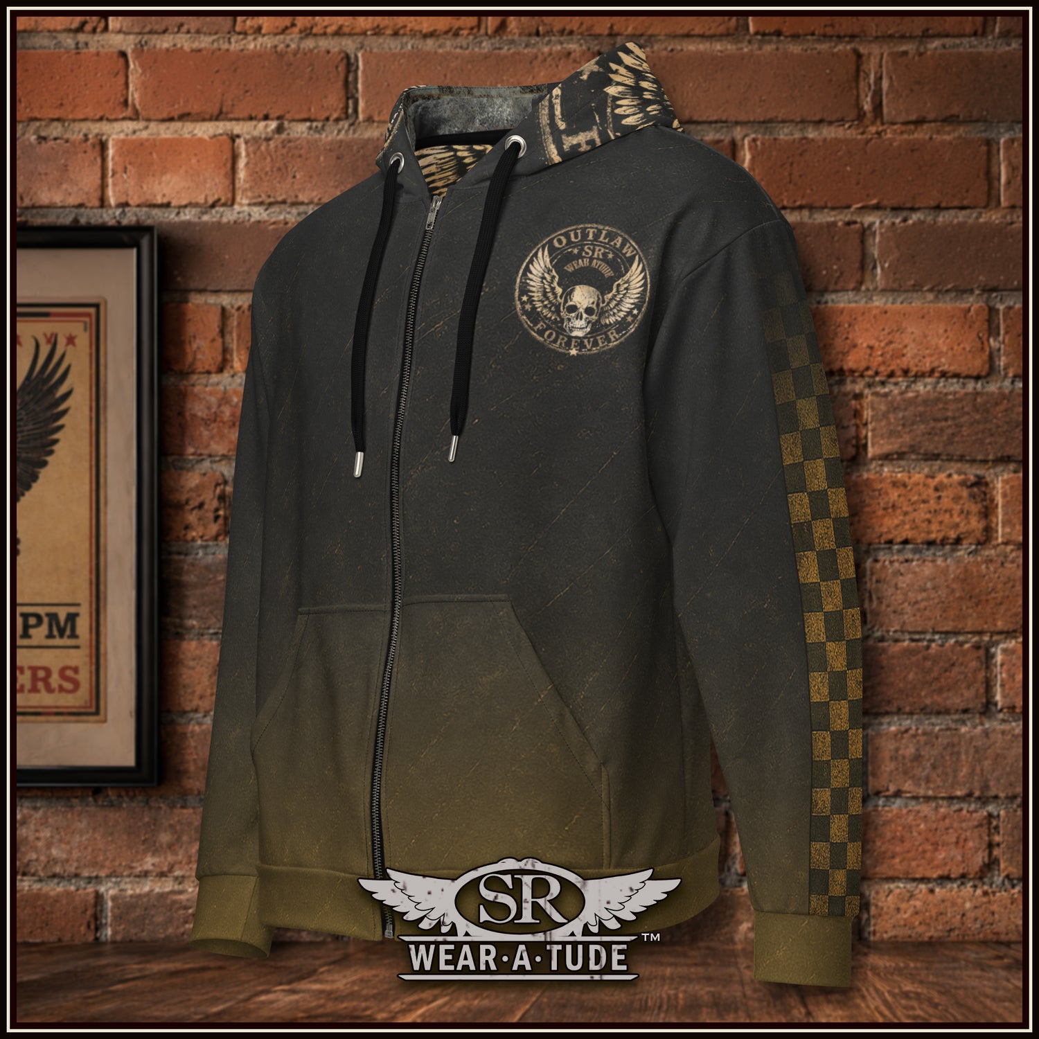 Winged Death zip hoodie - SIB.BLING RIVALRY
