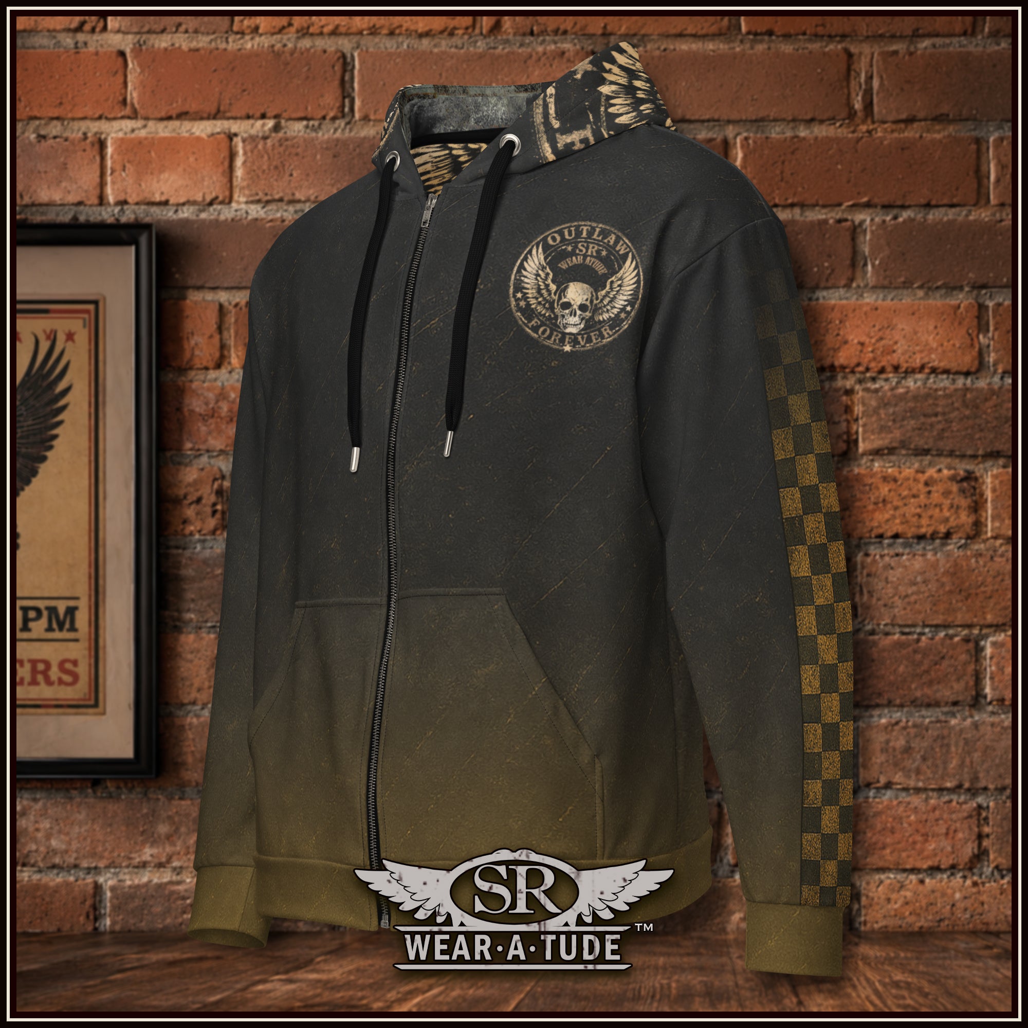 Winged Death zip hoodie - SIB.BLING RIVALRY