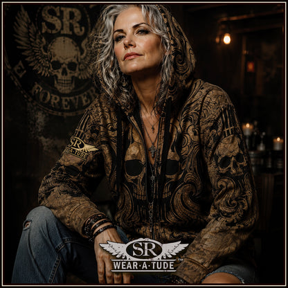 Vintage Rebel zip hoodie - SIB.BLING RIVALRY