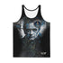 Folsom Prison Blues. Grunge Johnny Cash tank t-shirt design.he legendary Johnny Cash and the iconic Folsom Prison Blues. This has a vintage distressed finish of bronze and blue with a graffiti-inspired portraiture. Perfect for lovers of classic rock and country music.