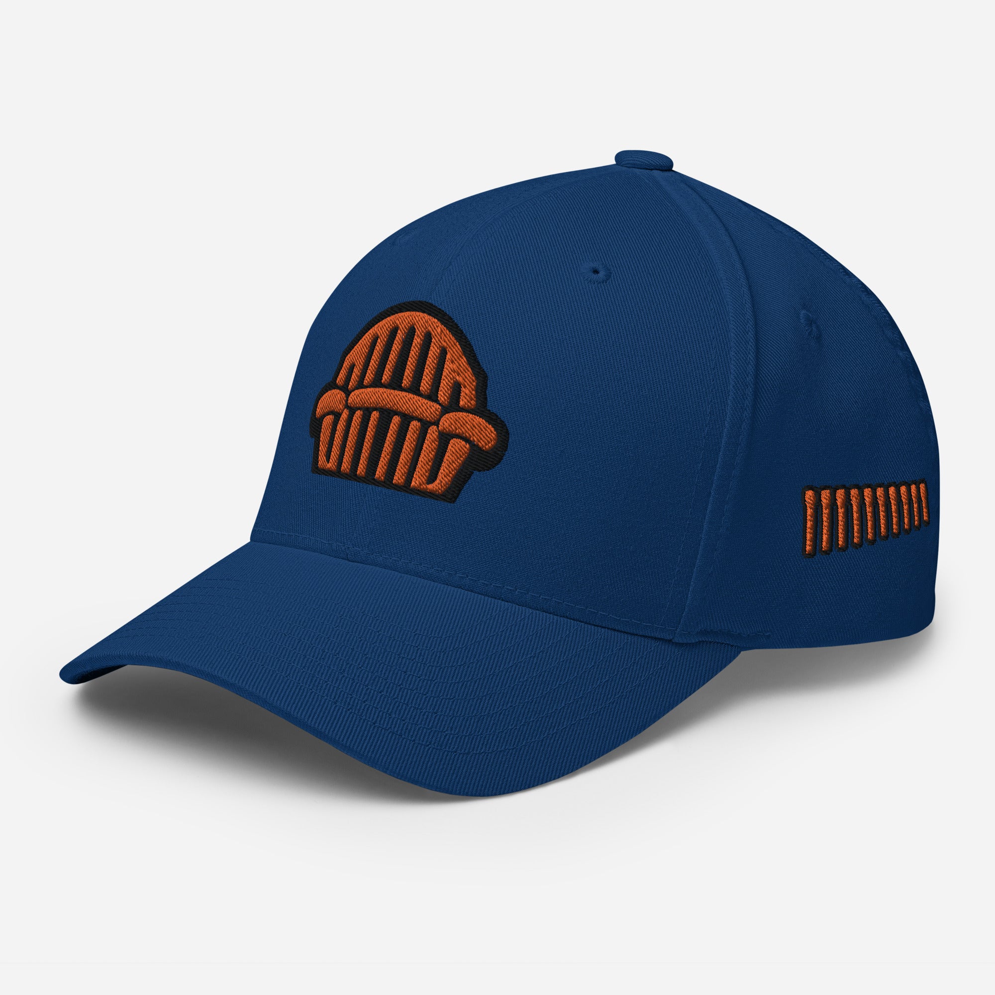 Harp Mic Orange - 4 Sided Embroidery Closed Back Cap