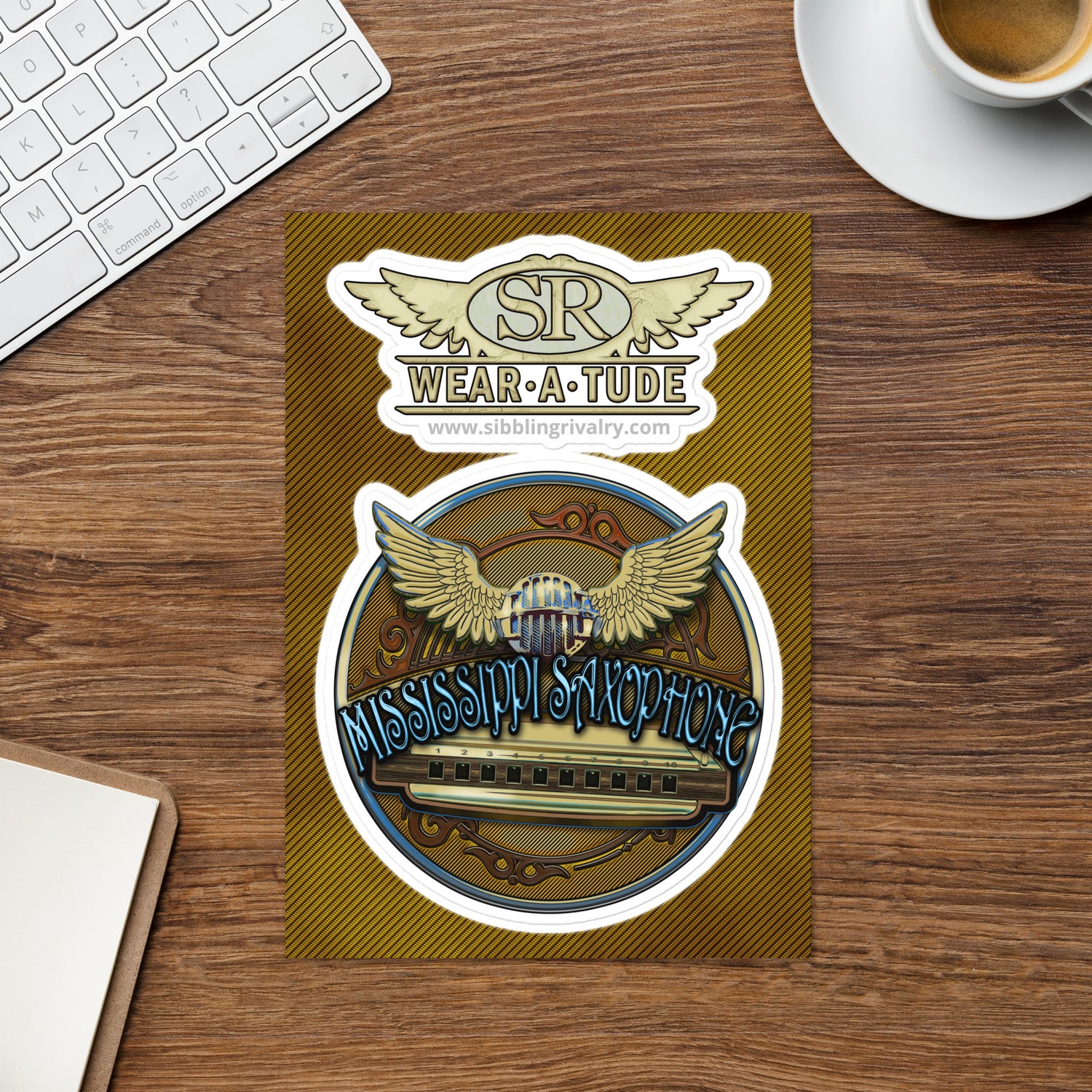 Mississippi Saxophone harmonica microphone stickers - SIB.BLING RIVALRY