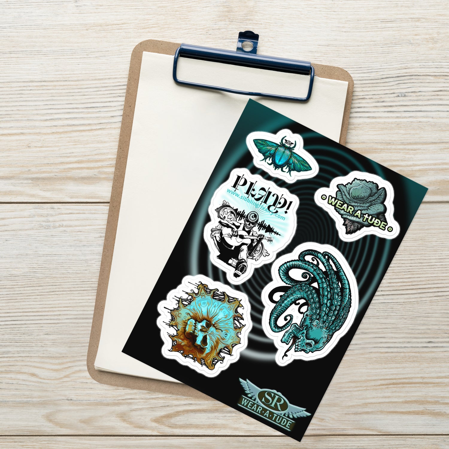 TURQUOISE ROCK stickers of skulls - SIB.BLING RIVALRY