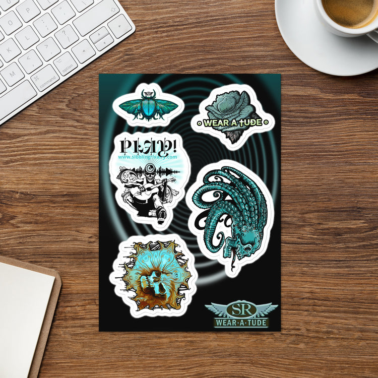 TURQUOISE ROCK stickers of skulls - SIB.BLING RIVALRY