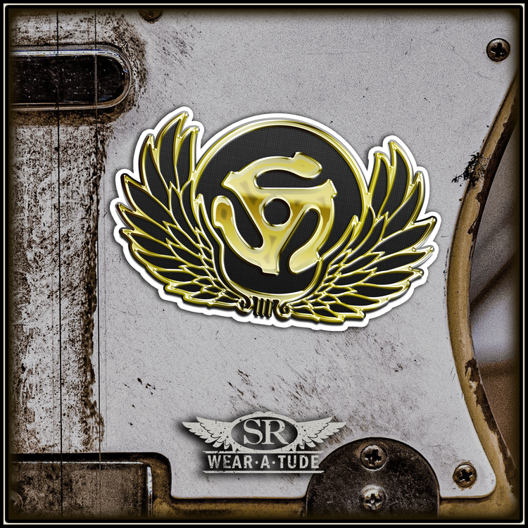 45 Record Spacer With Wings sticker - SIB.BLING RIVALRY