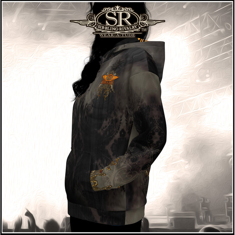 CHARCOAL & RUST ~ SR Wings Unisex Hoodie - SIB.BLING RIVALRY