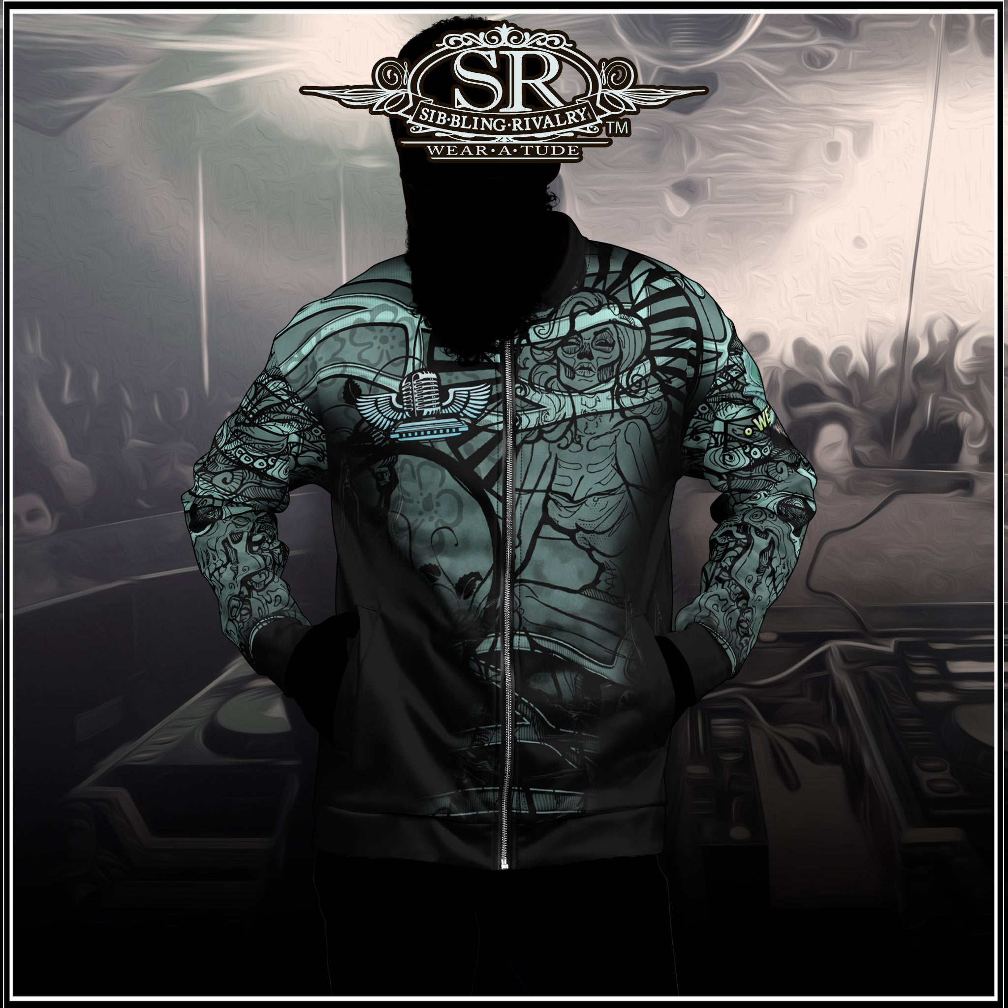 SEXY DROID ~ Unisex Bomber Jacket - SIB.BLING RIVALRY