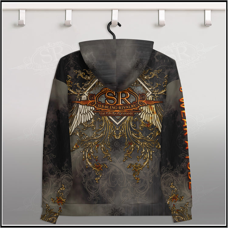 CHARCOAL & RUST ~ SR Wings Unisex Hoodie - SIB.BLING RIVALRY