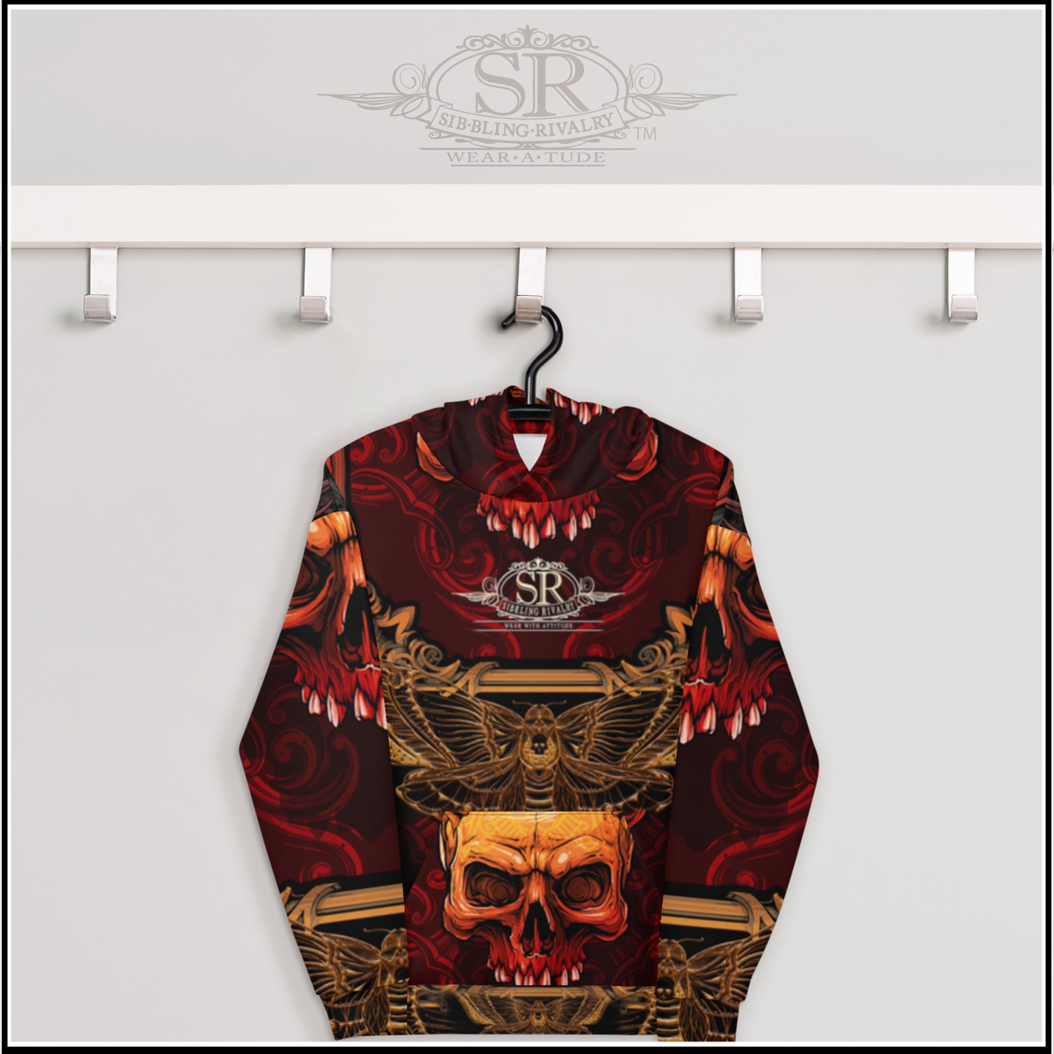 BE FEARLESS , PUSH LIMITS ~  unisex death moth Hoodie - SIB.BLING RIVALRY DESIGN