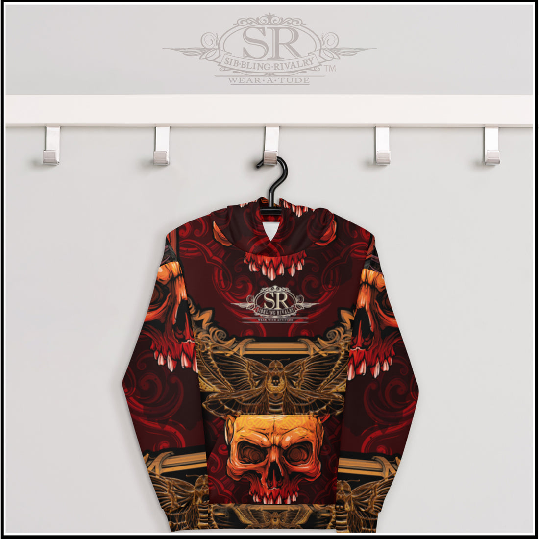 BE FEARLESS , PUSH LIMITS ~  unisex death moth Hoodie - SIB.BLING RIVALRY DESIGN