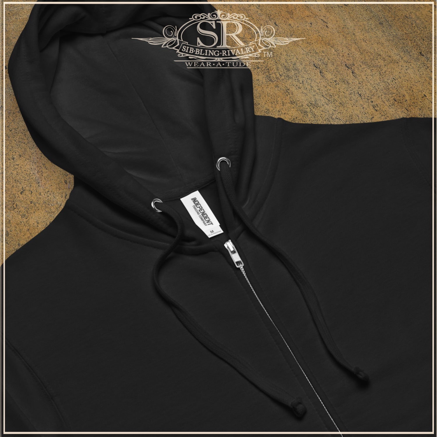 JOHNNY CASH ATTITUDE Unisex fleece zip up hoodie - SIB.BLING RIVALRY