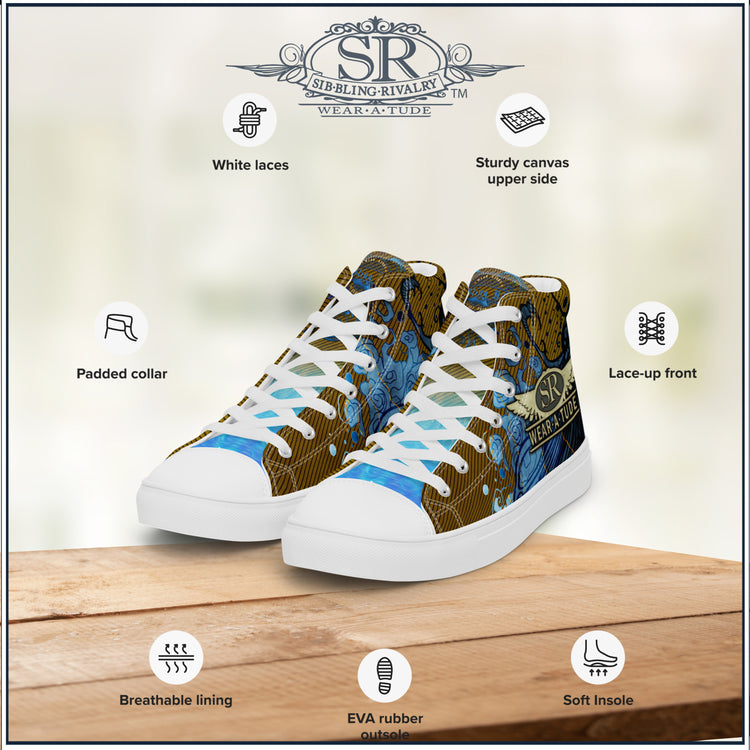 FISHBONE ~ SR Women’s high top shoes - SIB.BLING RIVALRY