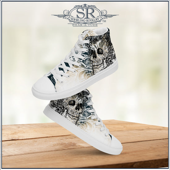 SKULLATUDE ~ SR Women’s high top canvas shoes - SIB.BLING RIVALRY