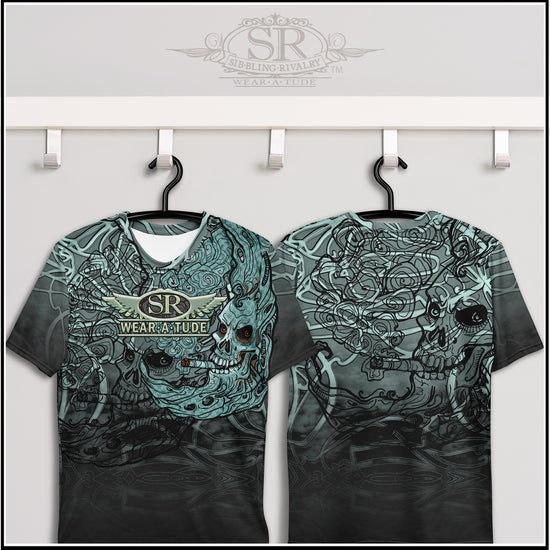 Evil moon skull design on t-shirt by Sib.Bling Rivalry
