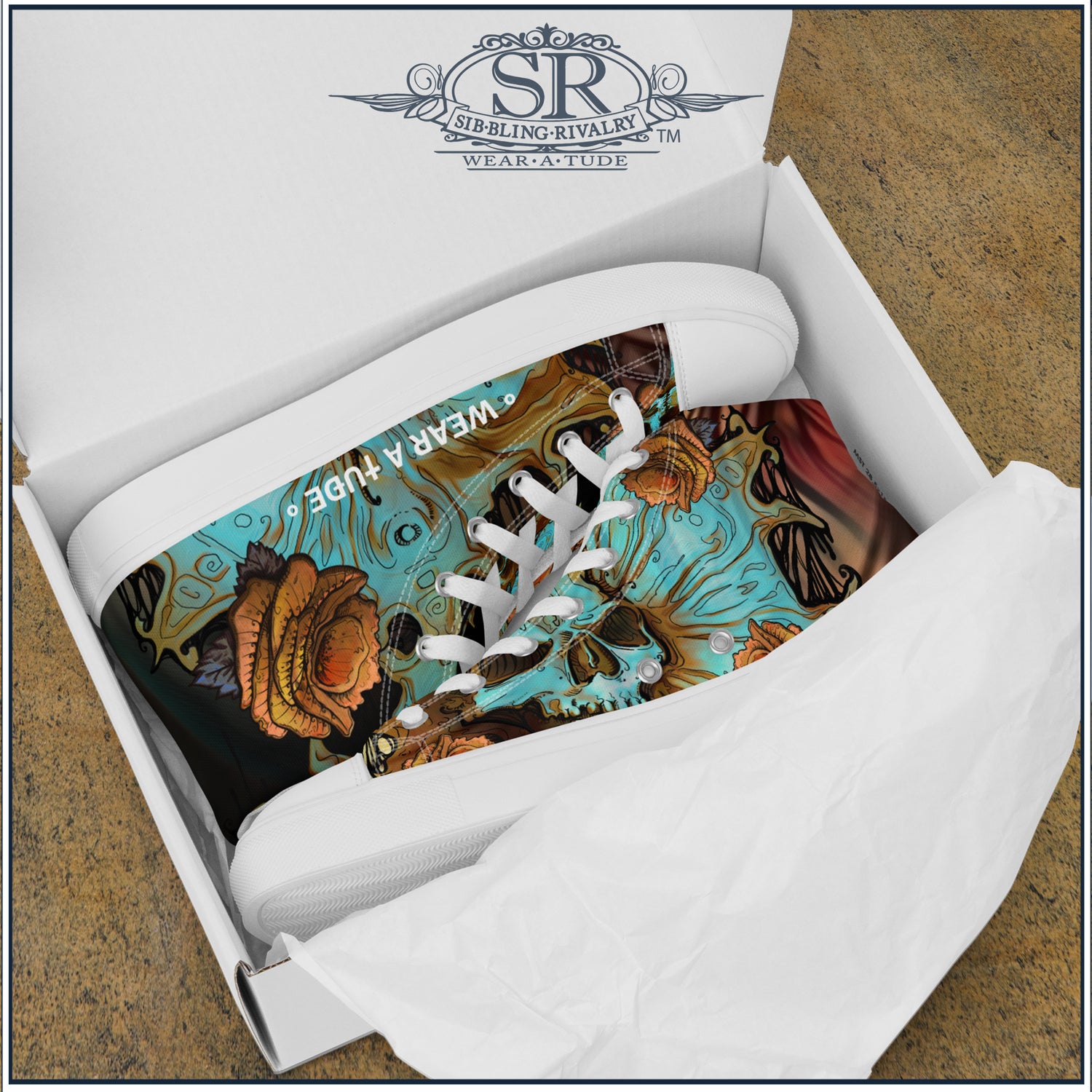 DEATH & ROSES ~ SR Women’s high top shoes - SIB.BLING RIVALRY