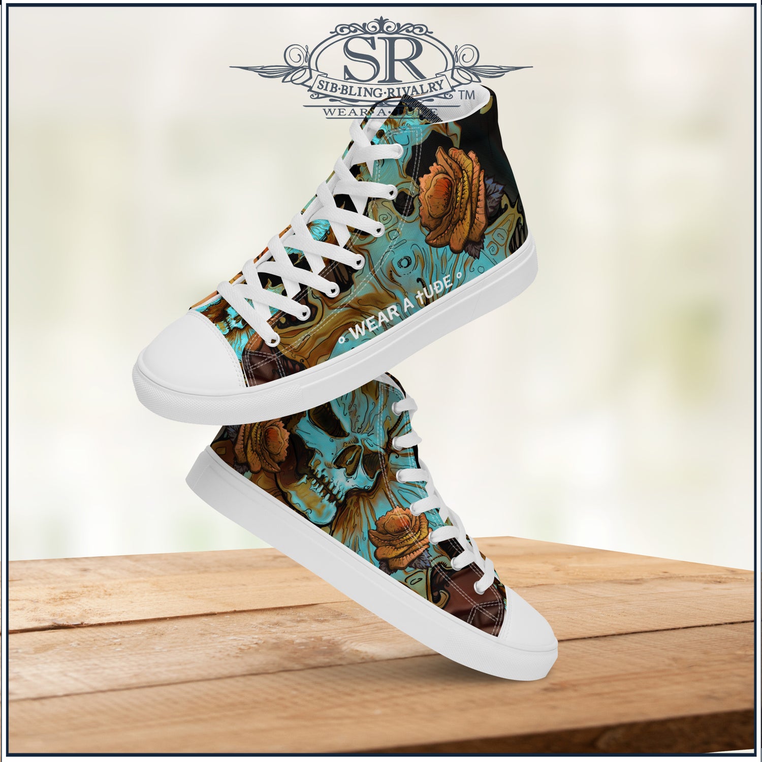 DEATH & ROSES ~ SR Women’s high top shoes - SIB.BLING RIVALRY