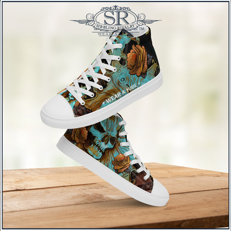 DEATH & ROSES ~ SR Women’s high top shoes - SIB.BLING RIVALRY