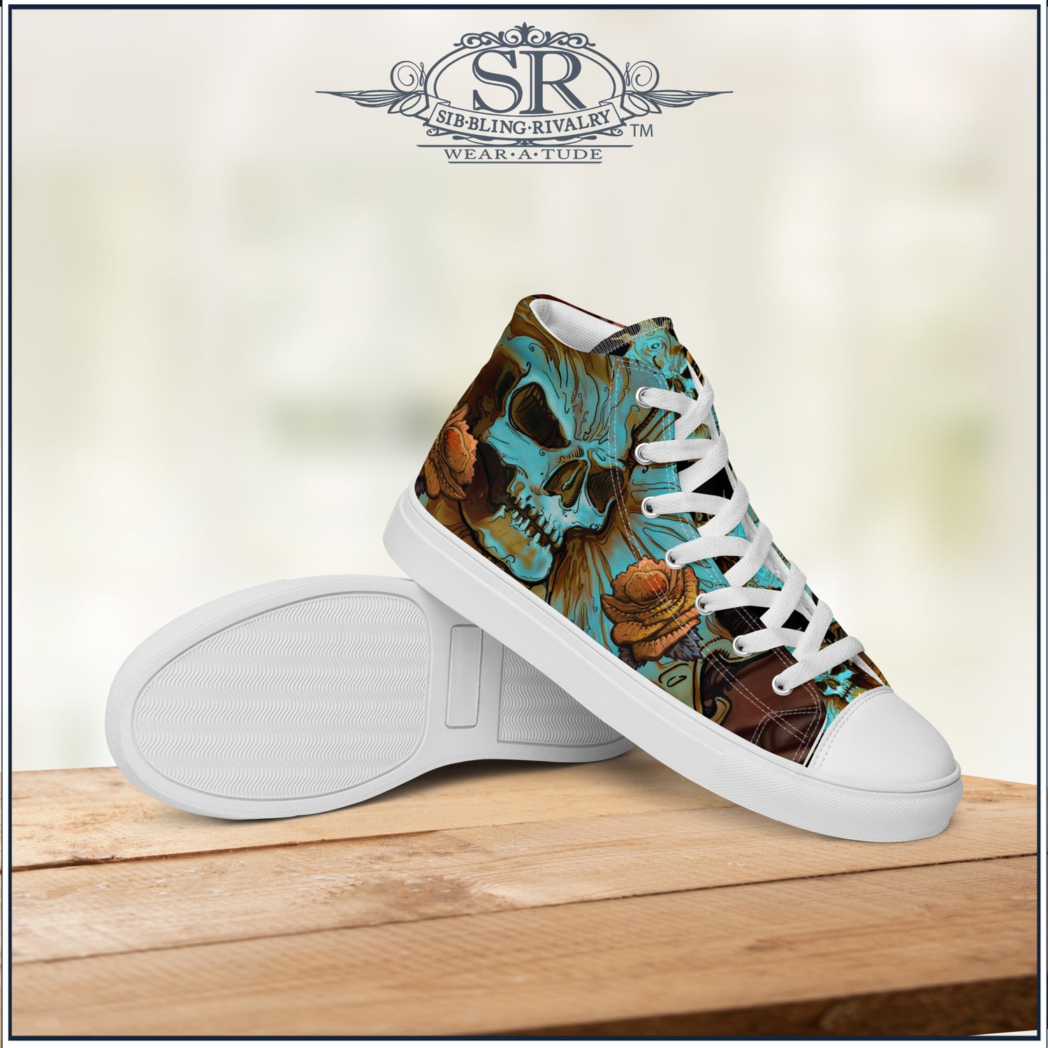 DEATH & ROSES ~ SR Women’s high top shoes - SIB.BLING RIVALRY