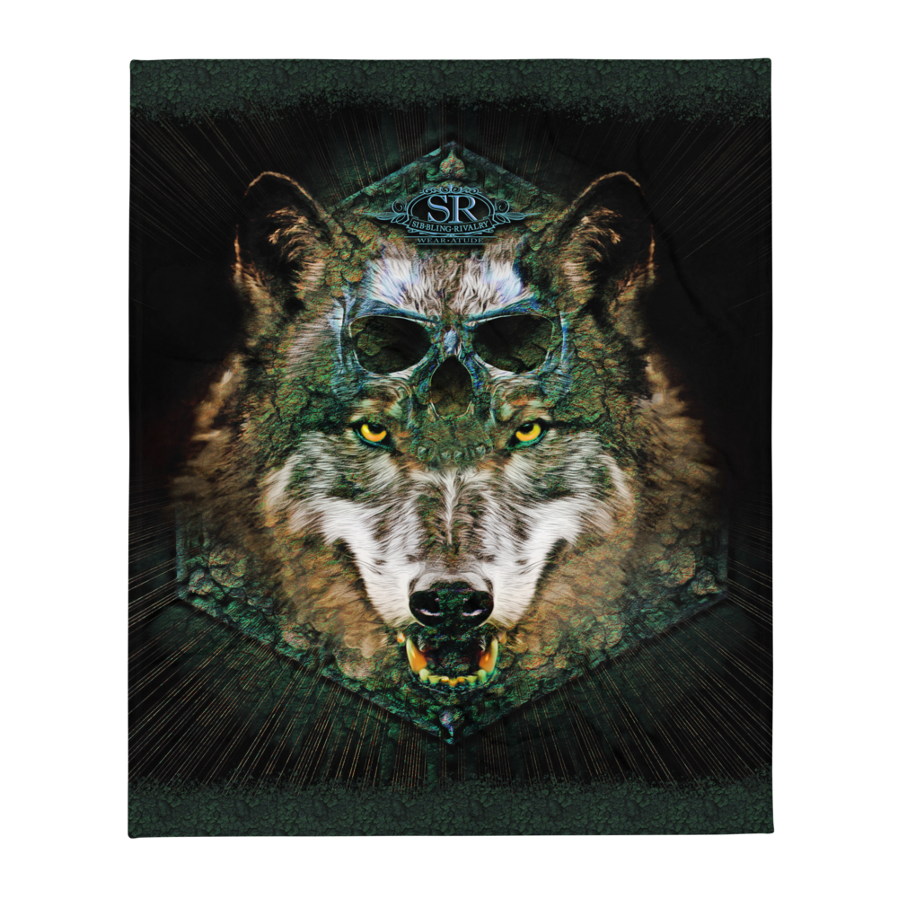 Wolf Skull ~ Throw Blanket - SIB.BLING RIVALRY