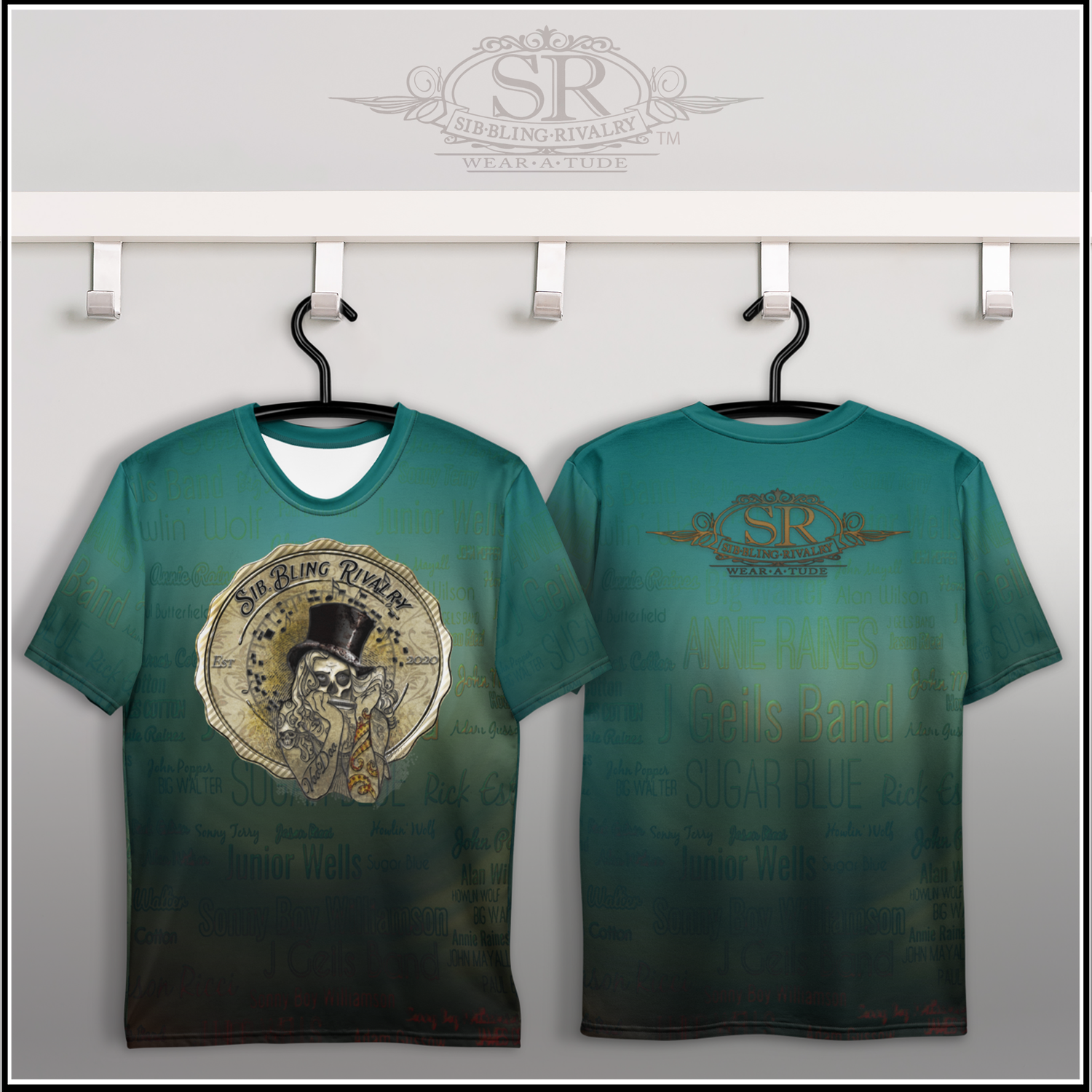 VOODOO GIRL HARP GODS ~ Crew Neck T-shirt - SIB.BLING RIVALRY