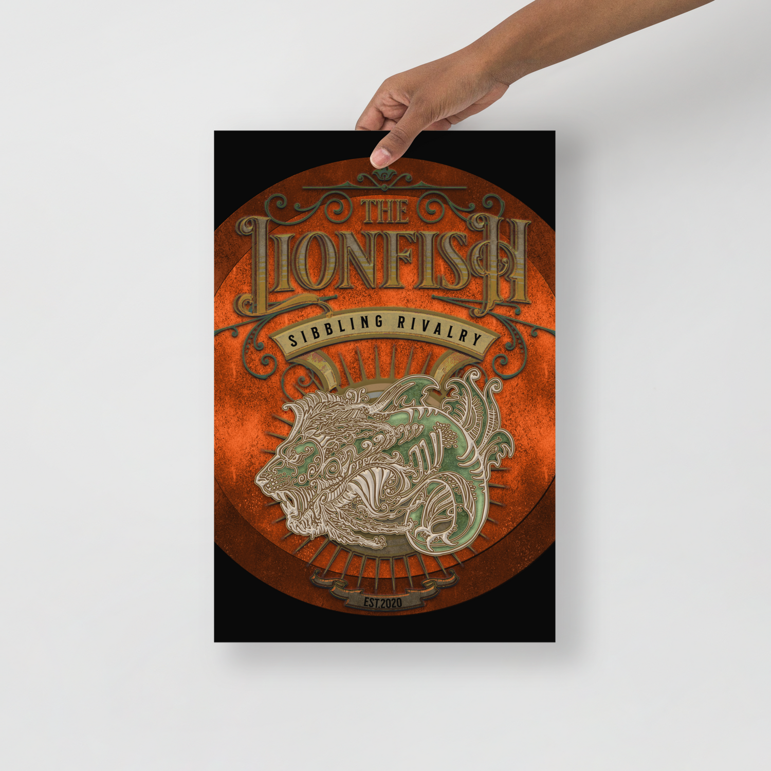 LIONFISH PUB-STYLE POSTER ~ Quality Photo-paper poster - SIB.BLING RIVALRY