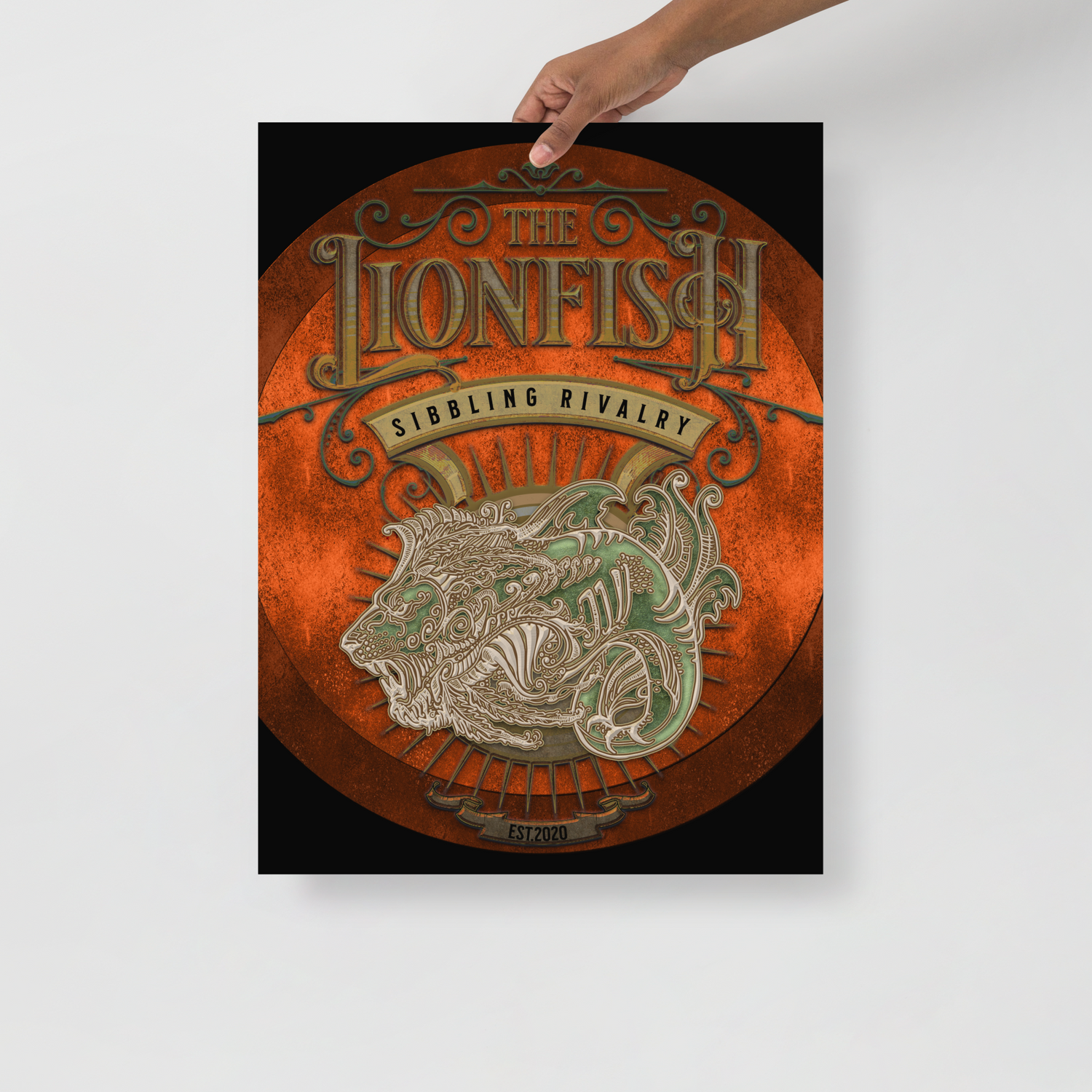 LIONFISH PUB-STYLE POSTER ~ Quality Photo-paper poster - SIB.BLING RIVALRY