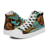 Step into the edgy world of rock fashion with the Death & Roses Women’s High Top Shoes by SIB.BLING RIVALRY SR Wear Atude. These high-top sneakers redefine footwear with a perfect blend of rebellion and elegance, making them a statement piece for any confident woman who embraces a bold sense of style. 